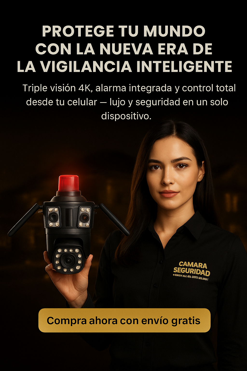 🔥 SUBE DE NIVEL LA SEGURIDAD DE TU HOGAR CON LA NUEVA CÁMARA 3 EN 1 WIFI 🔥
