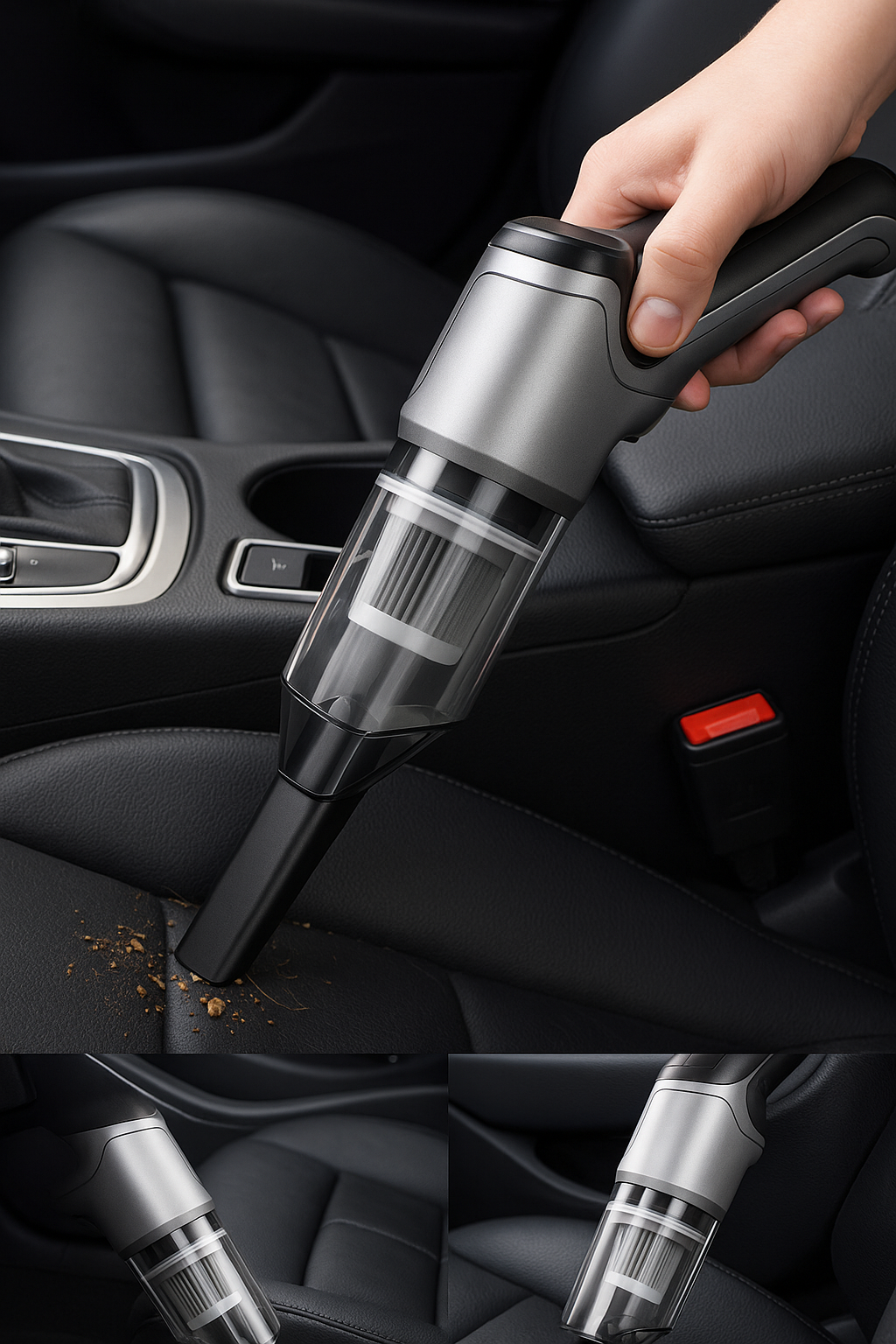 🚗✨ Aspiradora Portátil para Carro – Succión Potente y Fácil de Usar